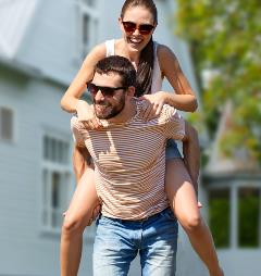 Happy Couple at their home