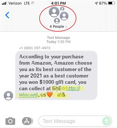 Amazon Fraud Text